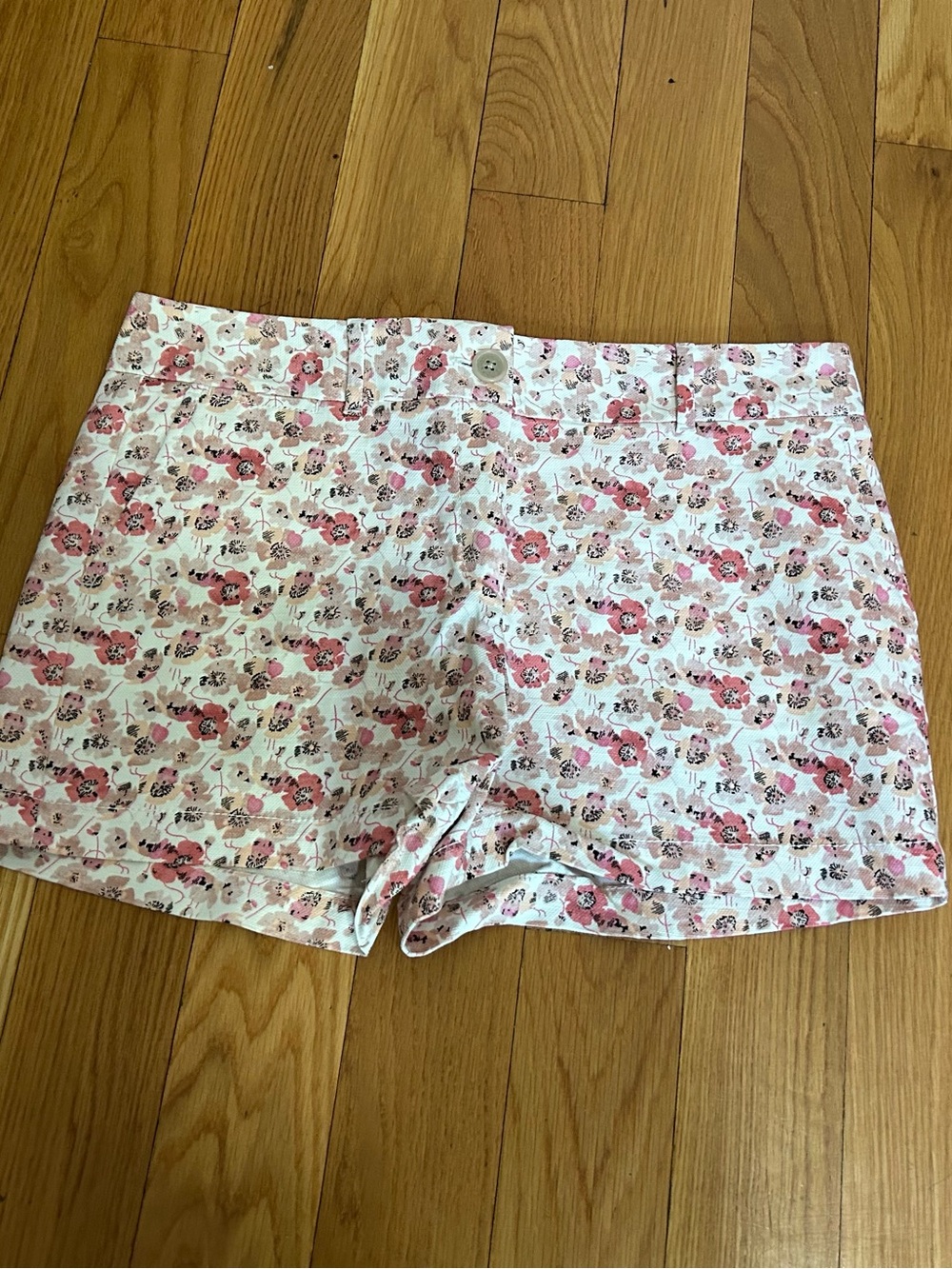Pink Floral Print Shorts